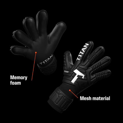 Goalkeeper Training Gloves Adult, Classic White-Out & Black-Out, Size 6-11, Soccer Goalie Gloves, Professional Goal Keeper Gloves for Youth, Men & Women, Breathable & 3Mm Memory Foam