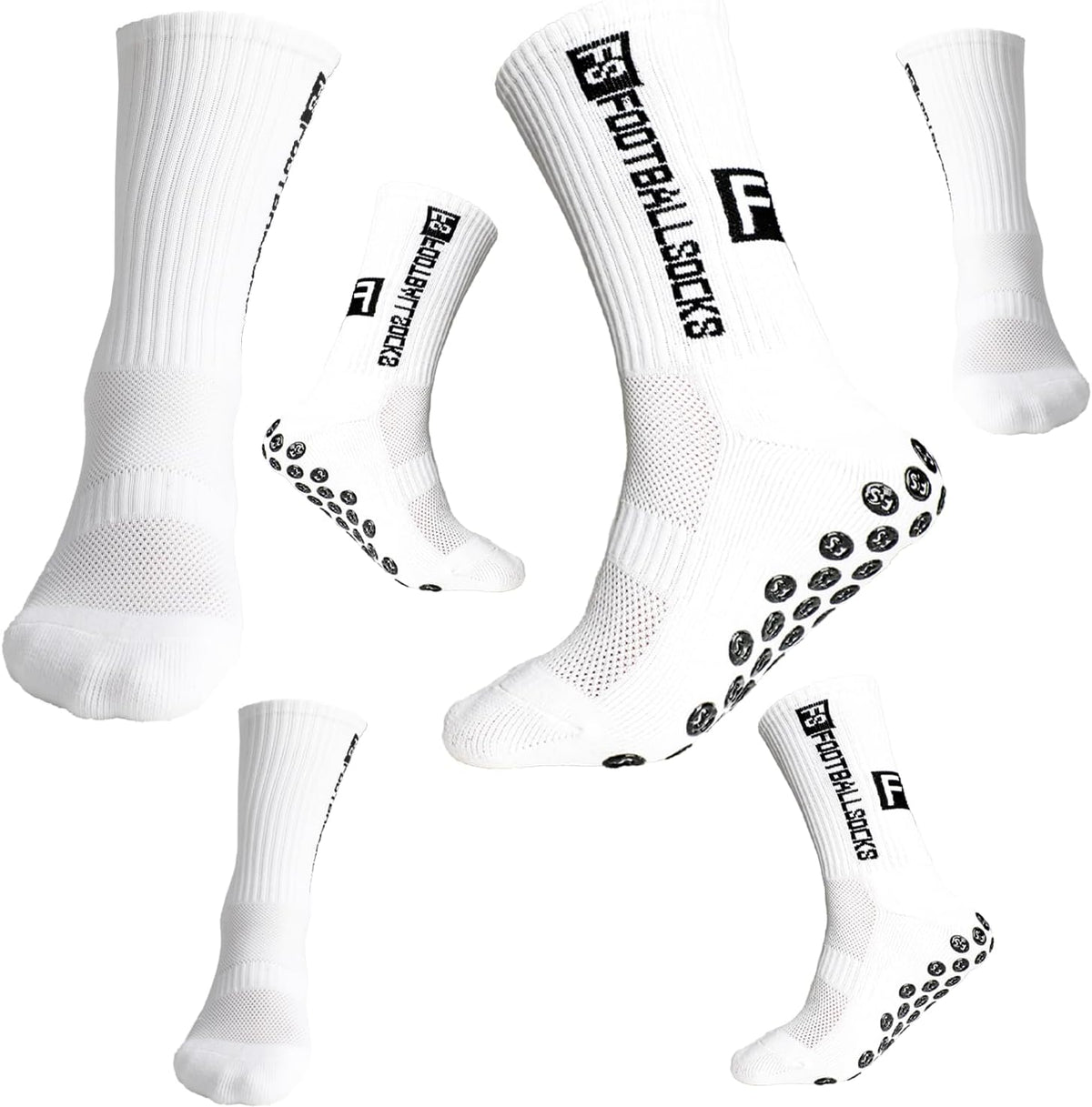 3 Pairs anti Slip Soccer Socks, Men'S Grip Socks Soccer Non Skid Ball Socks for Football Basketball Rugby Sports Grip Socks