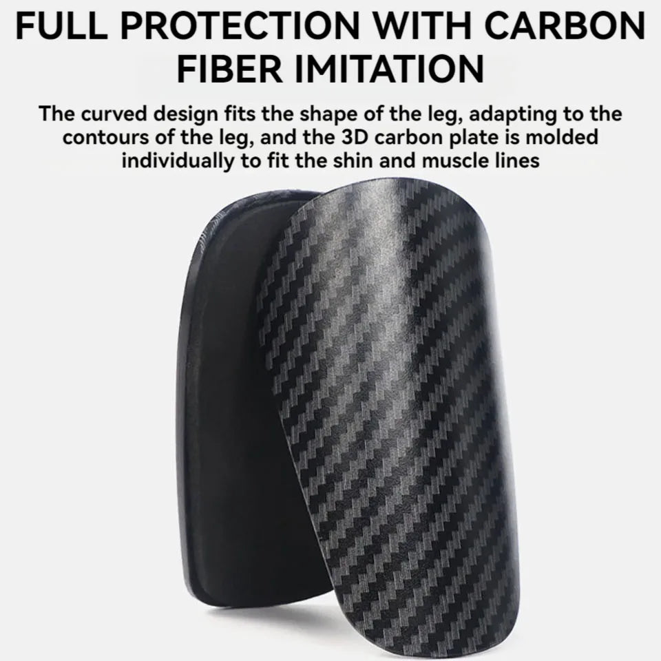 Carbon Fiber Mini Soccer Shin Guards Football Shin Support Mini Football Shin Board Kids Adults Shin Guards Protective Equip