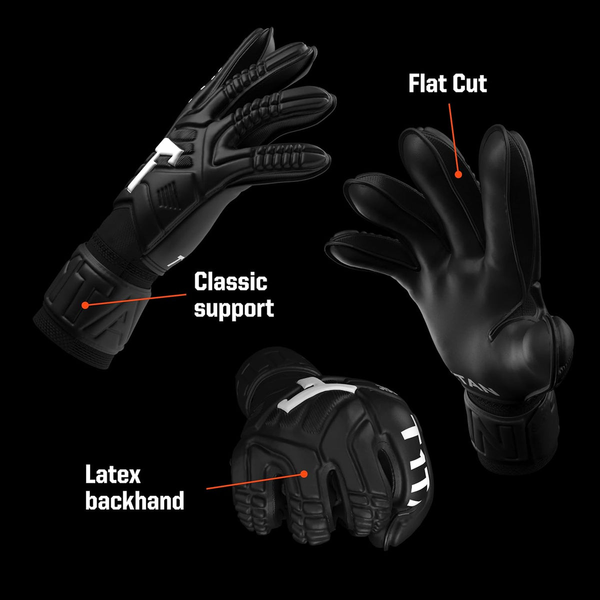 Goalkeeper Training Gloves Adult, Classic White-Out & Black-Out, Size 6-11, Soccer Goalie Gloves, Professional Goal Keeper Gloves for Youth, Men & Women, Breathable & 3Mm Memory Foam